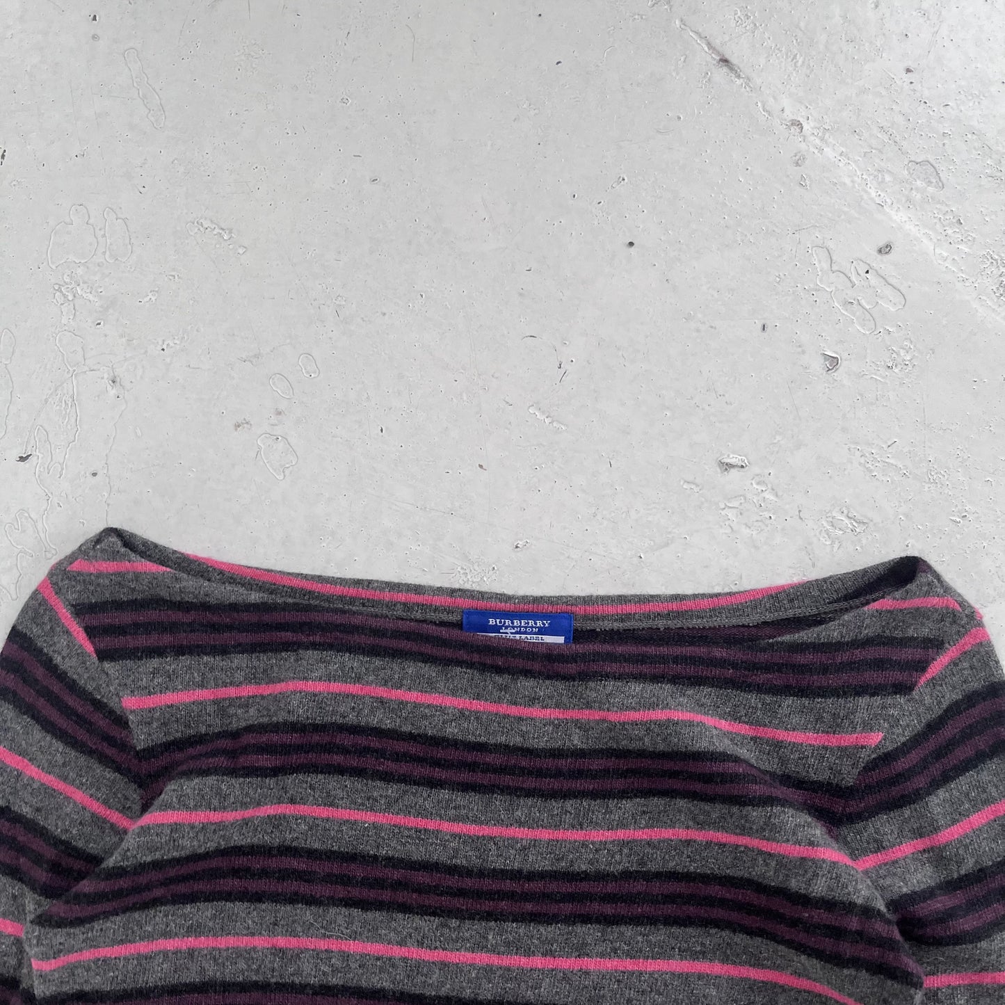 2000s burberry blue label striped knit