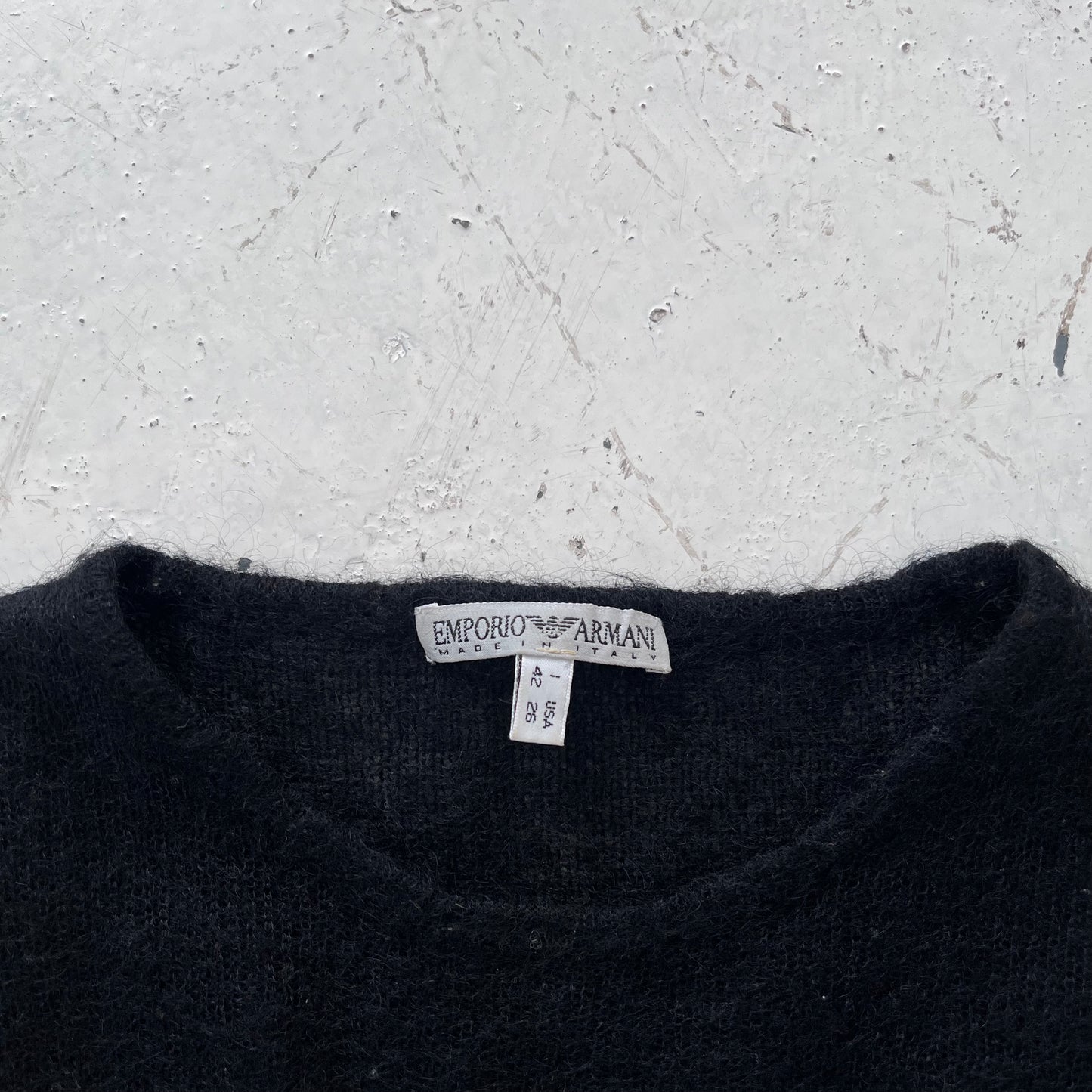 1990s emporio armani sheer mohair knit