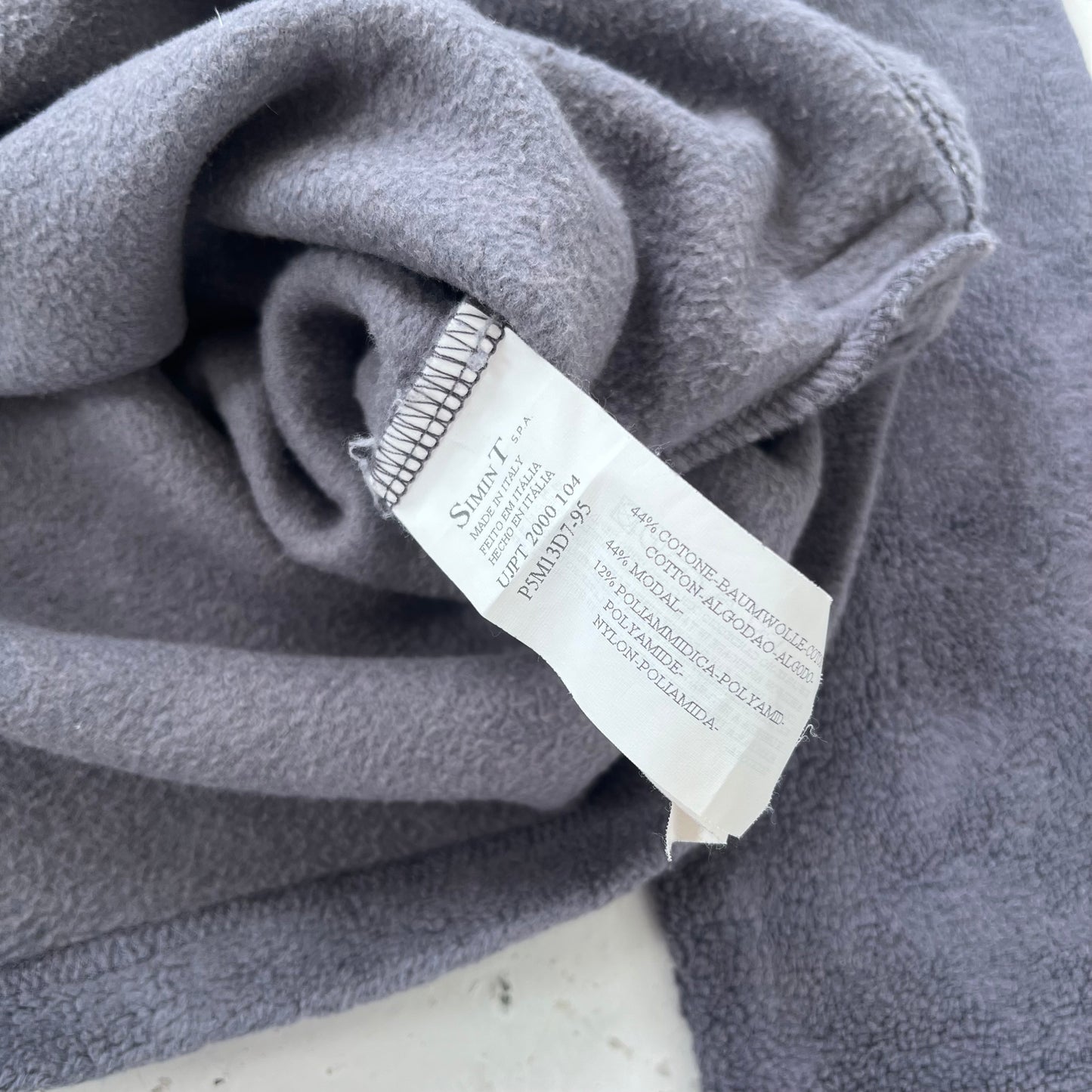 1990s armani jeans neck zip fleece