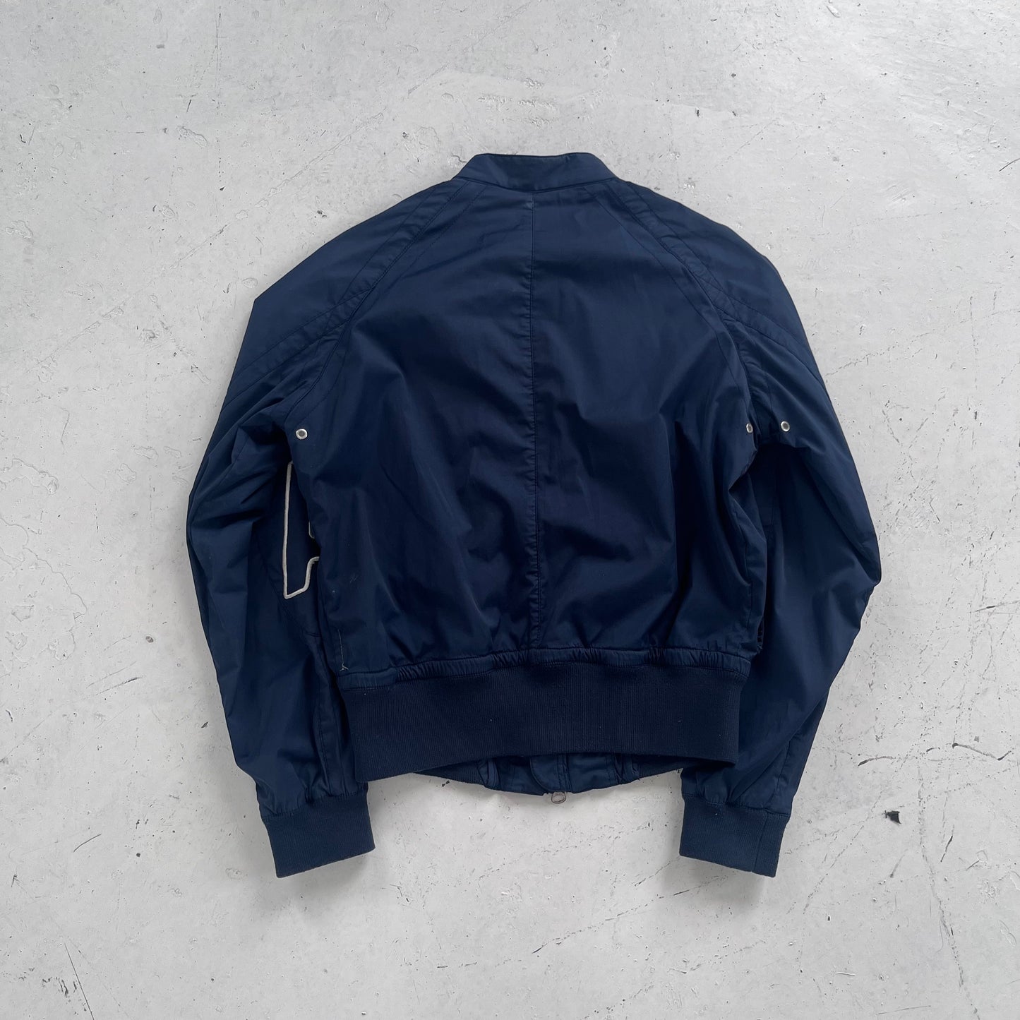 2000s armani jeans spellout bomber jacket