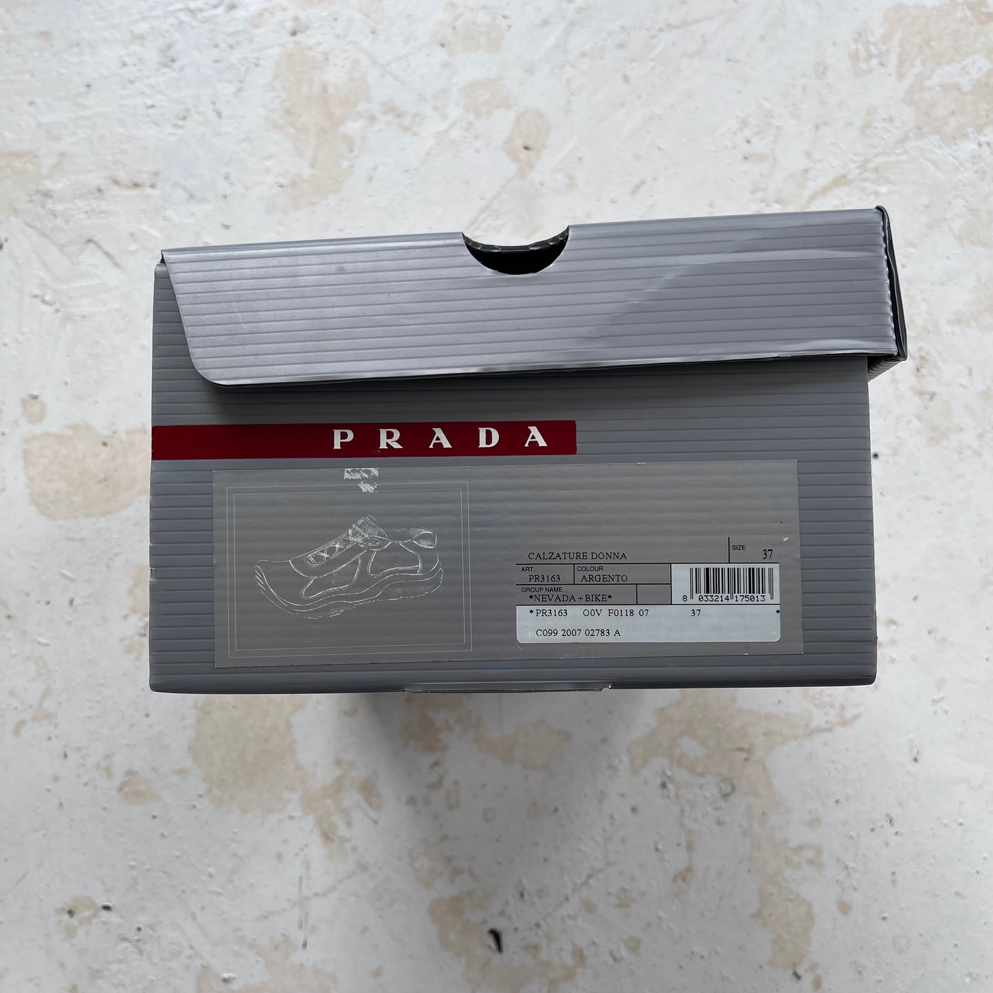 2000s prada sport americas cups matte leather trainers