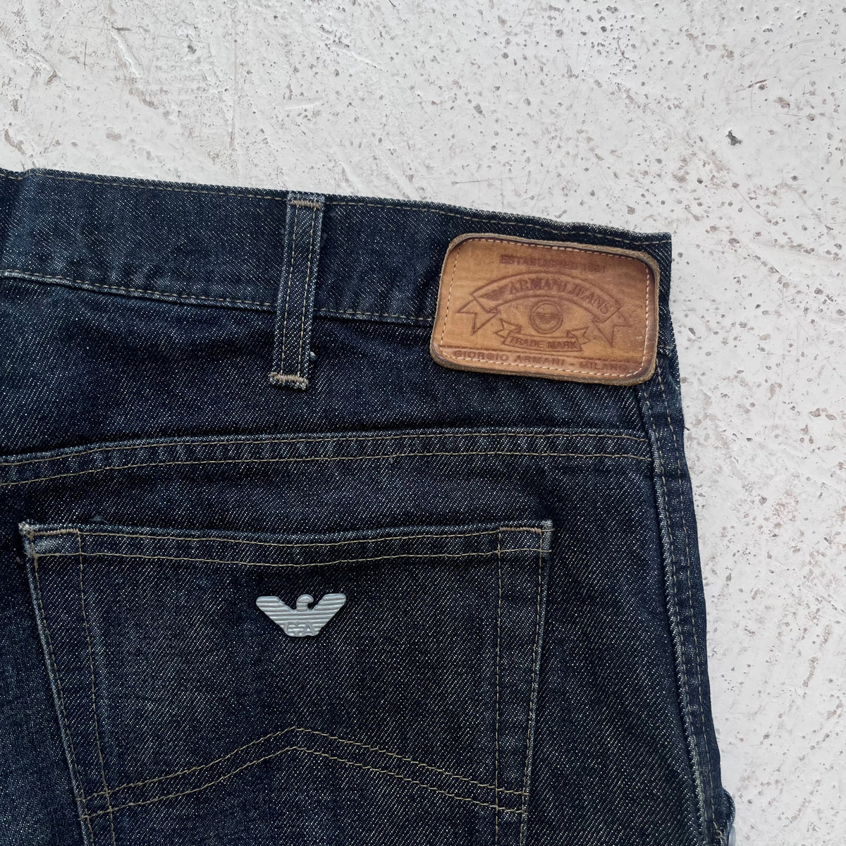1990s armani jeans loose fit carpenter denim jeans