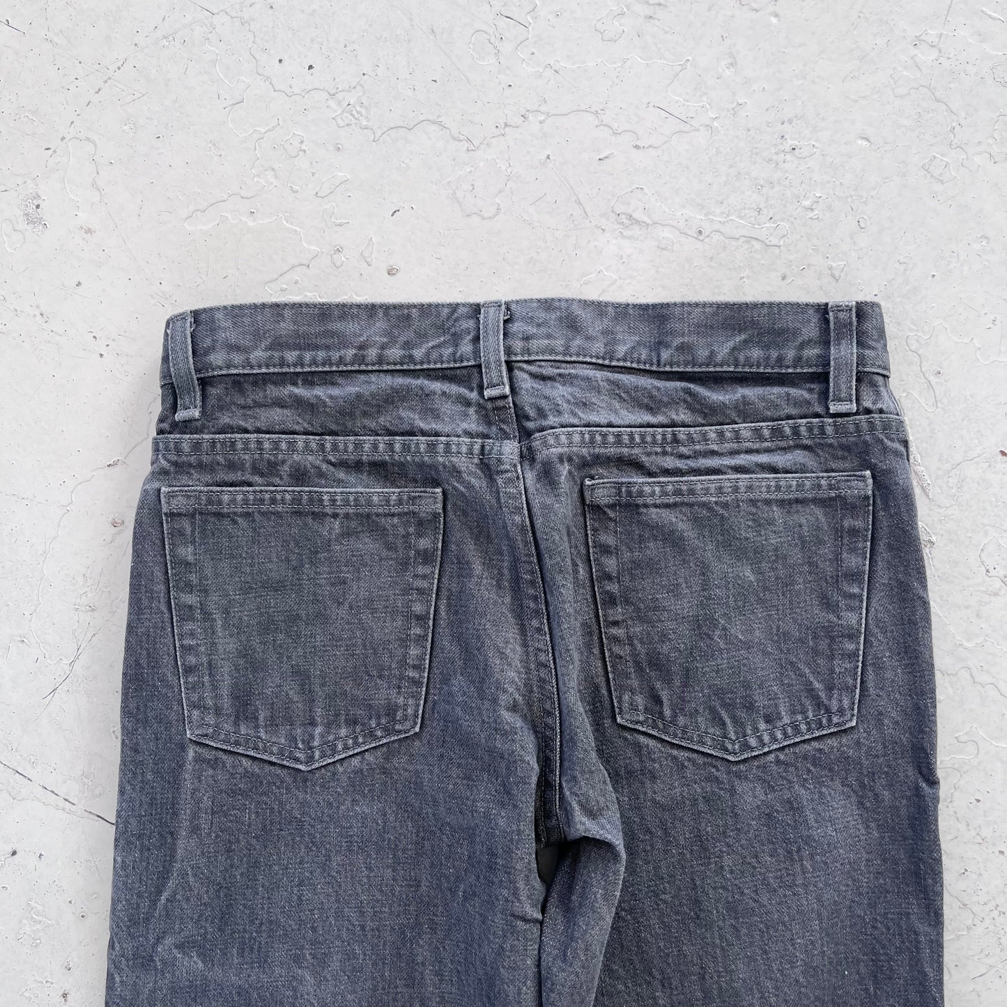 1990s helmut lang grey bootcut denim