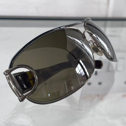 2000s gucci by tom ford silver horsebit sunglasses