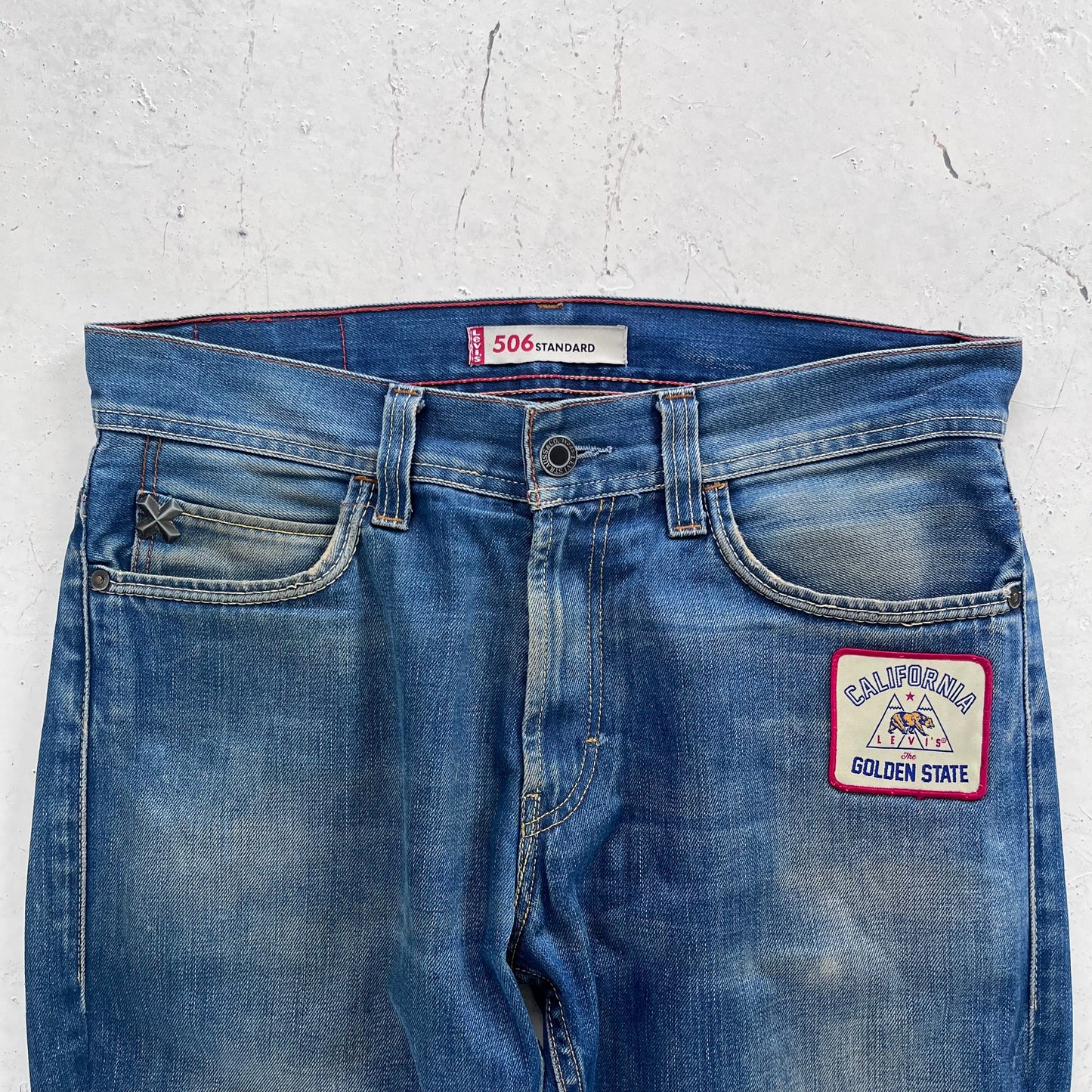 vintage 506 levis patchwork jeans