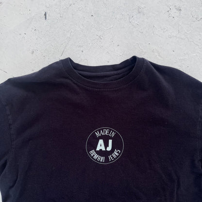 2000s armani jeans navy graphic tee