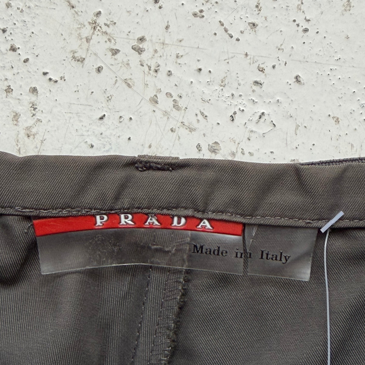 ss2000 prada sport adjustable red tab trousers