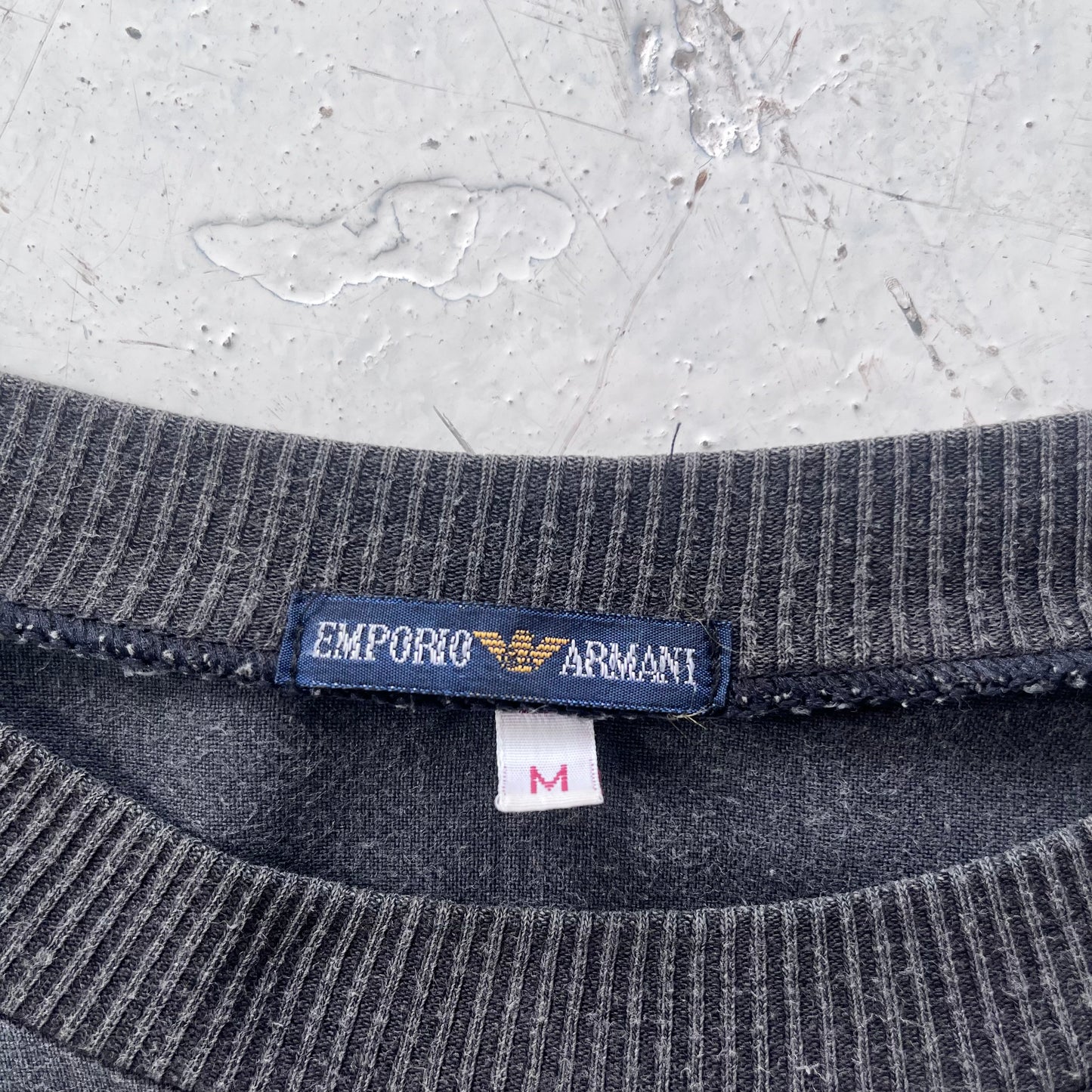 1980s emporio armani graphic pullover