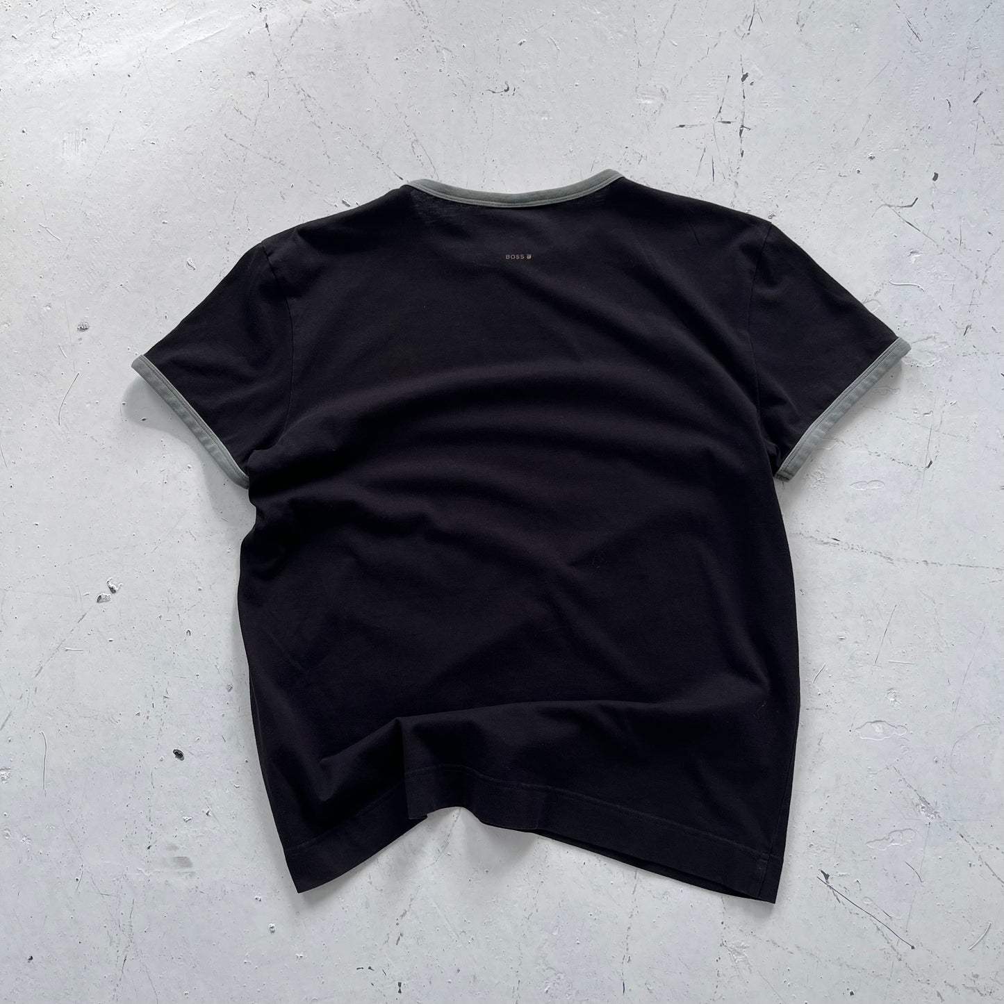 2000s hugo boss orange graphic ringer tee