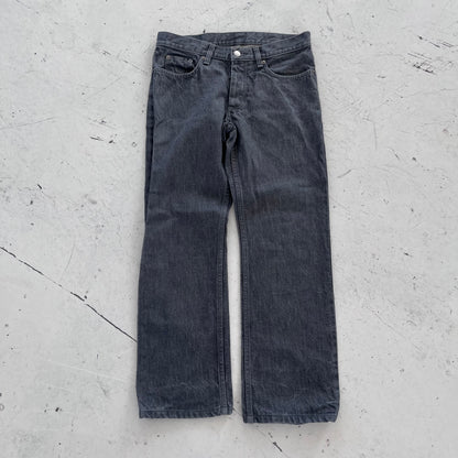 1990s helmut lang grey bootcut denim