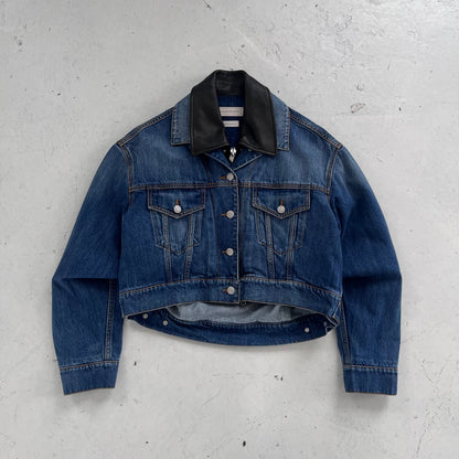 ss2022 alexander mcqueen denim/leather jacket