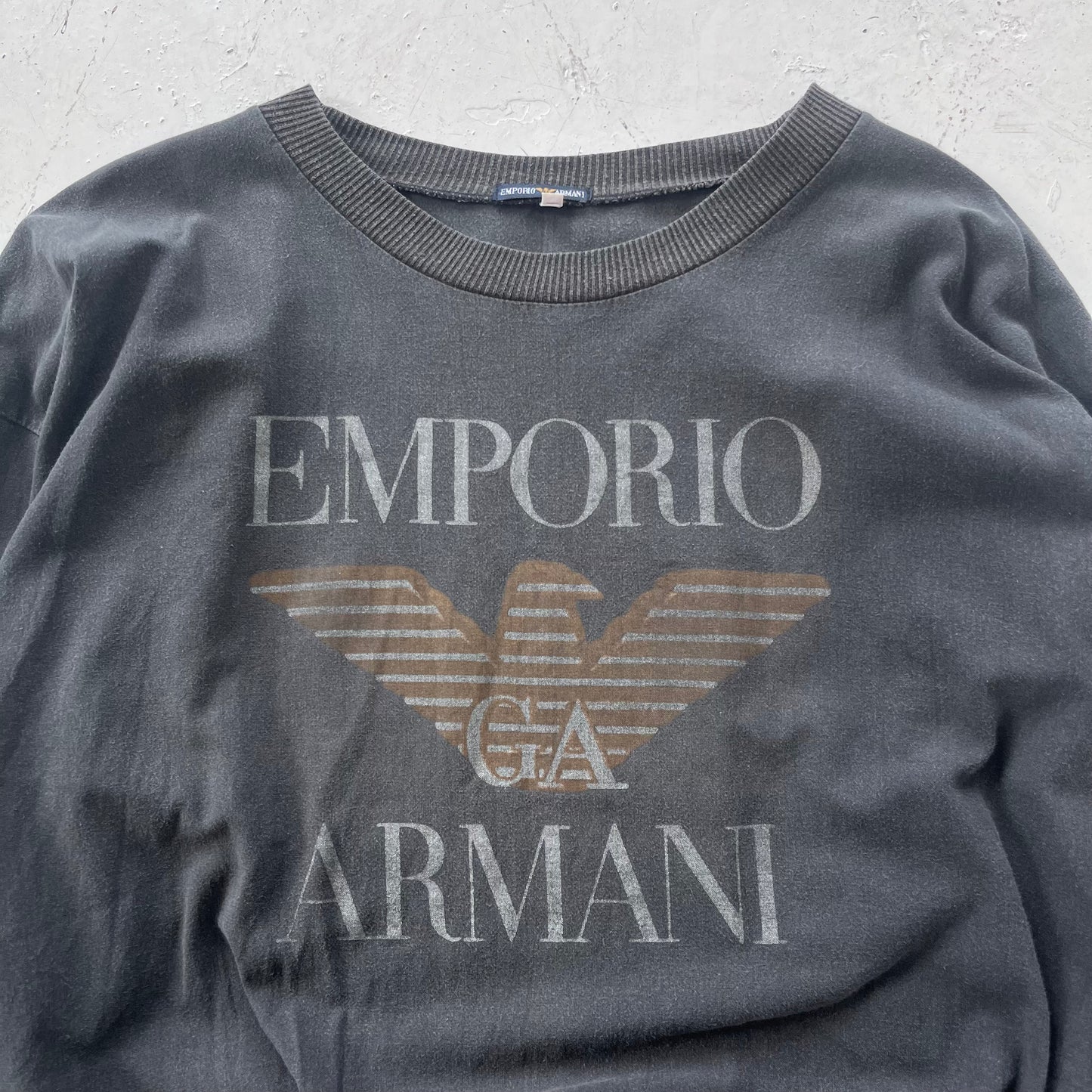 1980s emporio armani graphic pullover