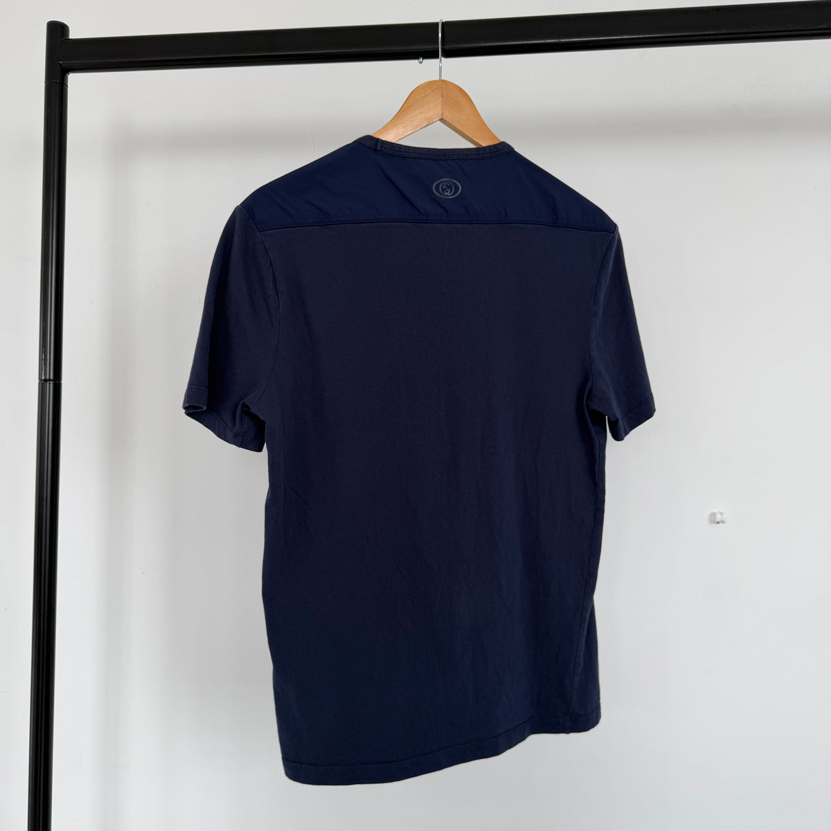 2000s gucci by tom ford cotton/nylon panelled tee