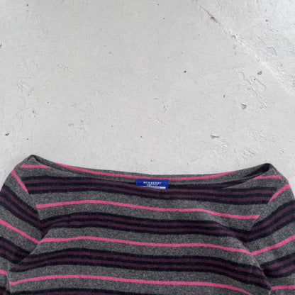2000s burberry blue label striped knit