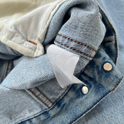 1990s armani jeans loose fit denim trucker jacket