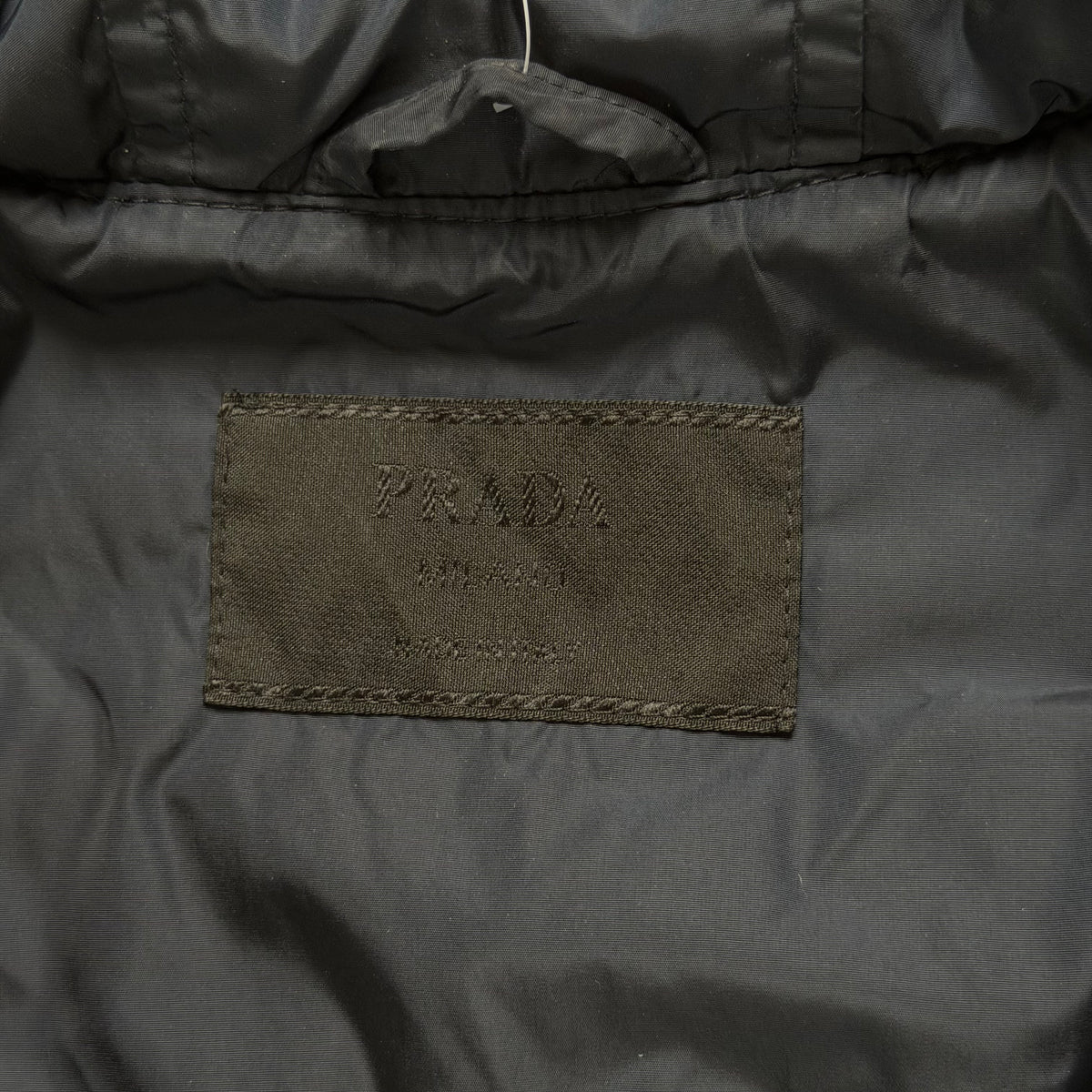 2000s prada mainline iridescent hooded padded jacket