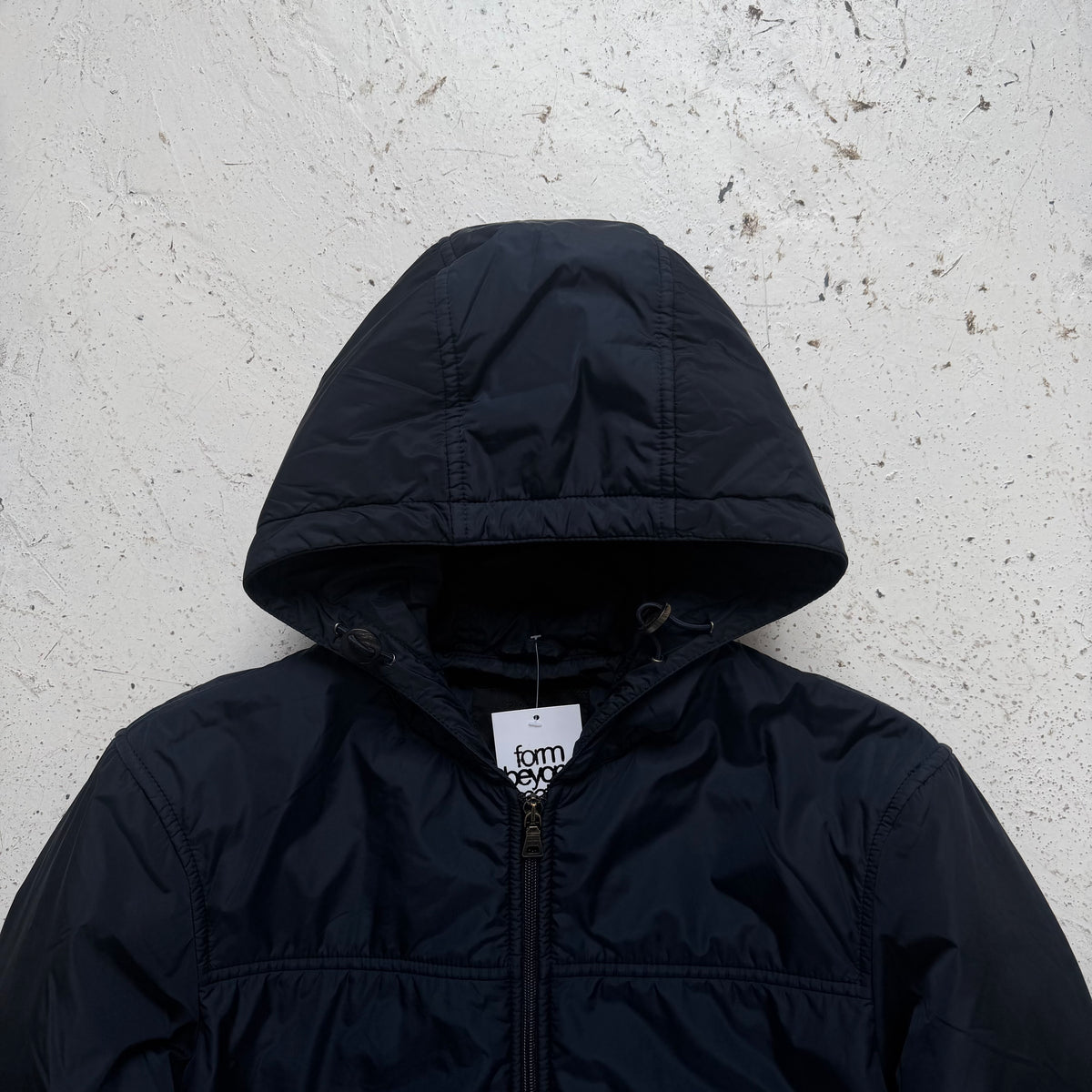 2000s prada mainline iridescent hooded padded jacket