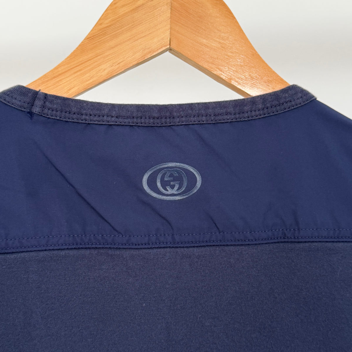2000s gucci by tom ford cotton/nylon panelled tee
