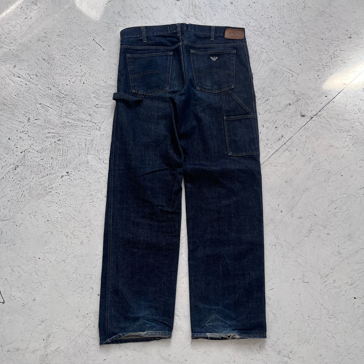 1990s armani jeans loose fit carpenter denim jeans