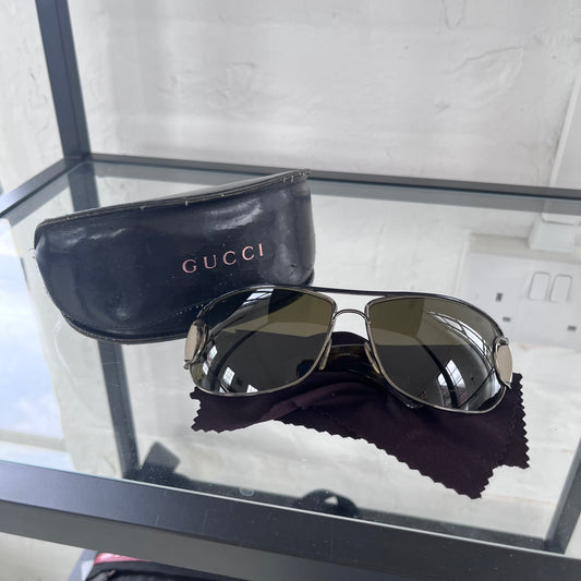 2000s gucci by tom ford silver horsebit sunglasses