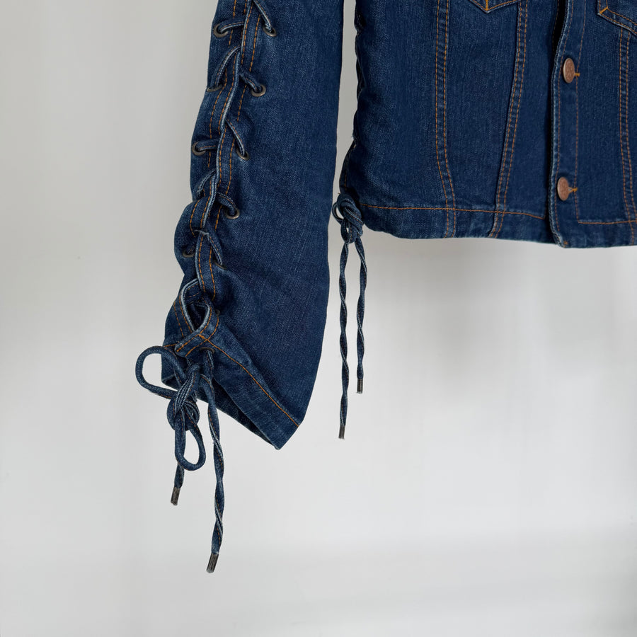 1990s jean paul gaultier corset denim jacket