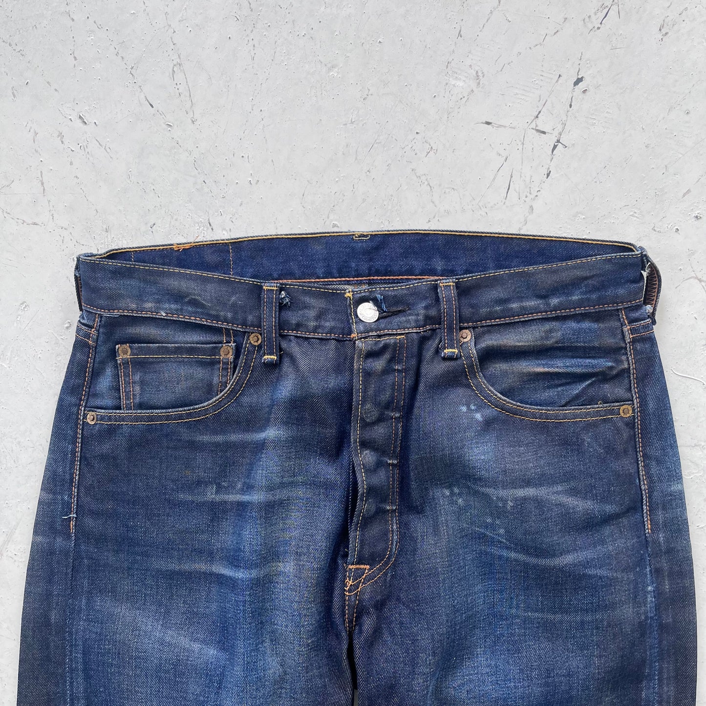 vintage 501 levis faded indigo denim jeans