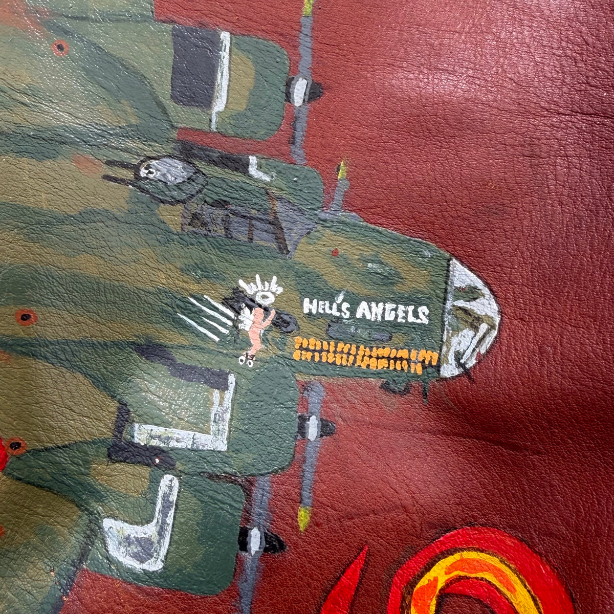 1960s schott hells angels leather souvenir flight jacket