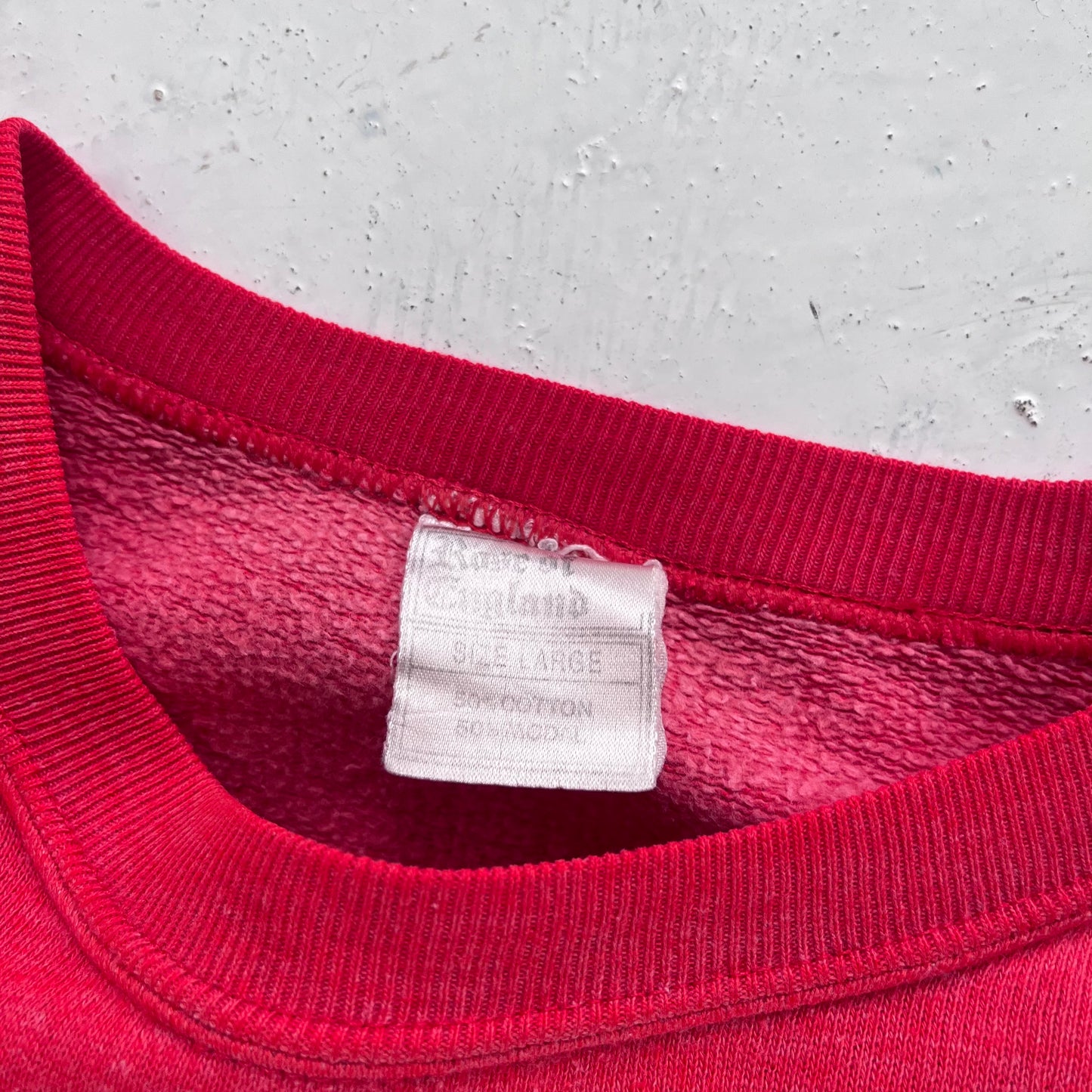 1970s red graphic crewneck