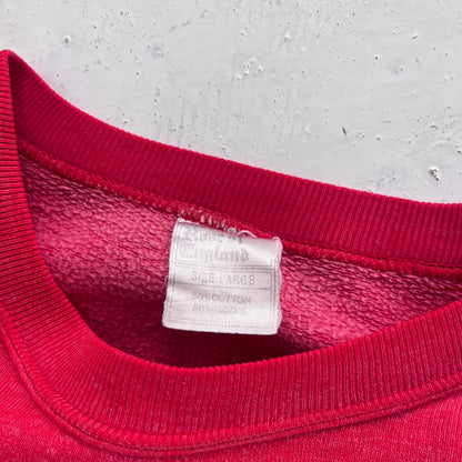 1970s red graphic crewneck