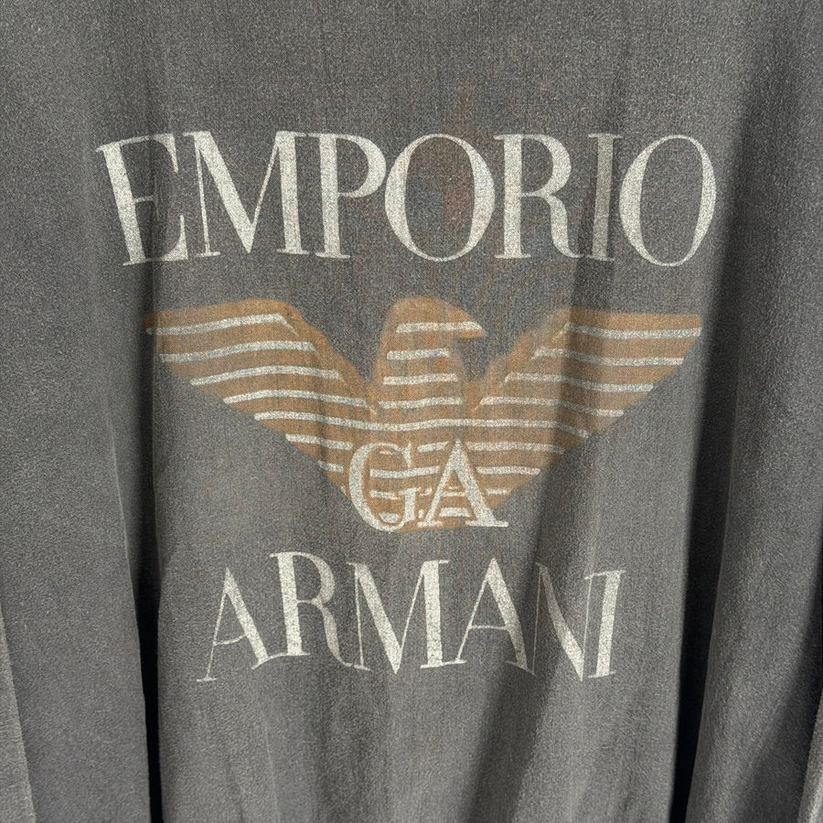 1980s emporio armani graphic pullover sweater