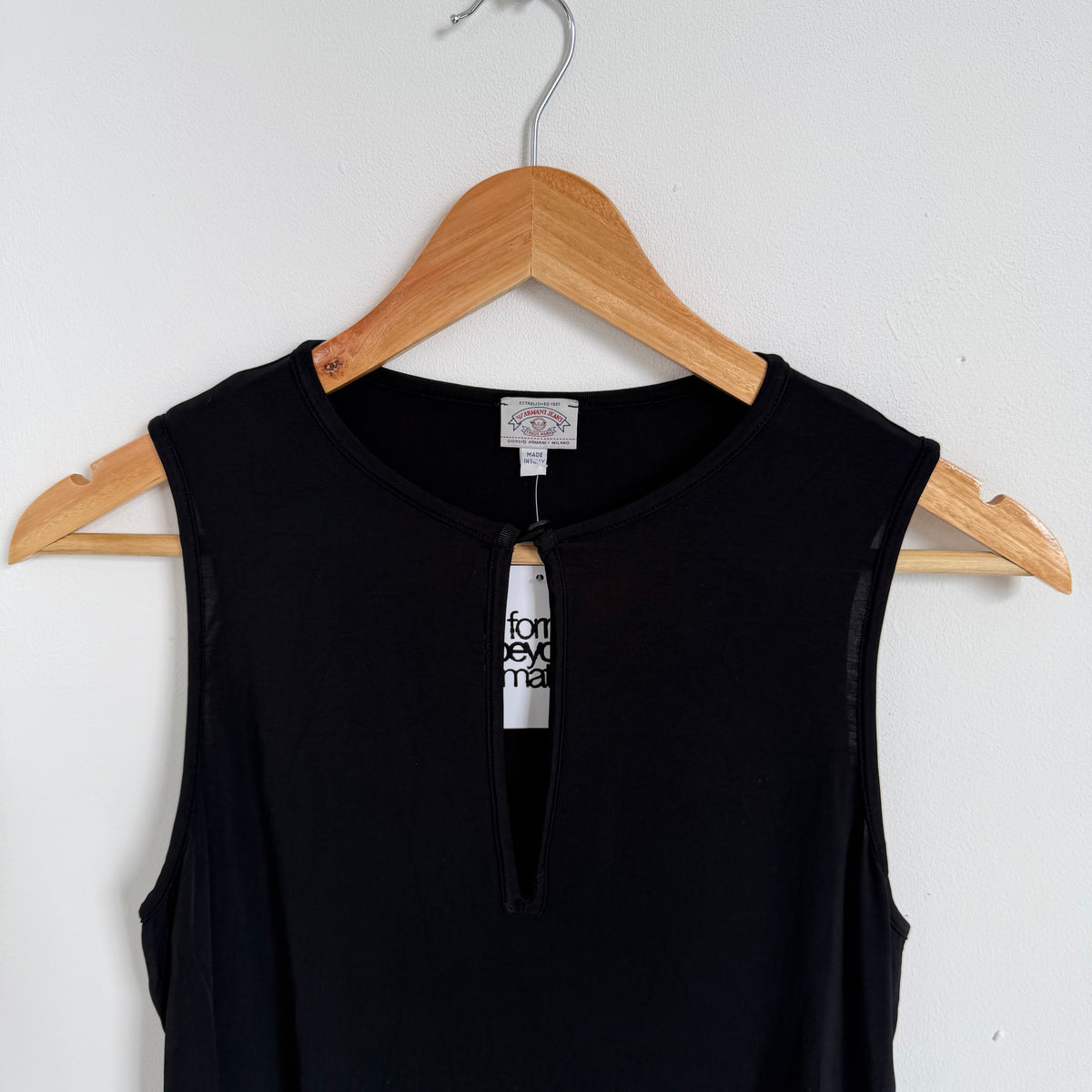 1990s armani jeans slit vest top