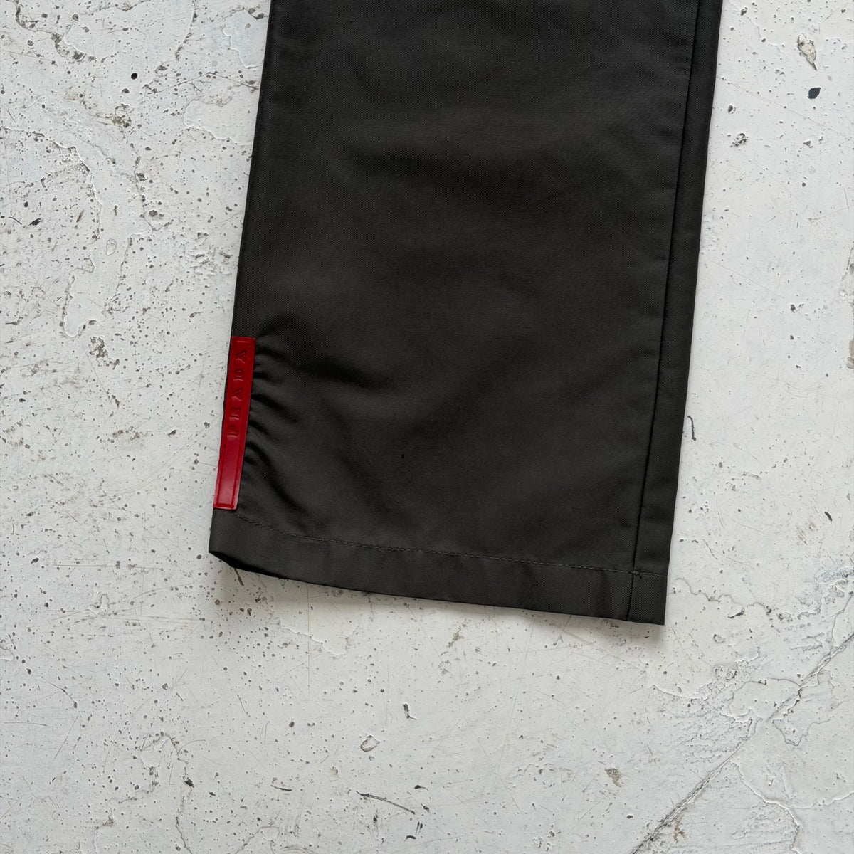 ss2000 prada sport adjustable red tab trousers