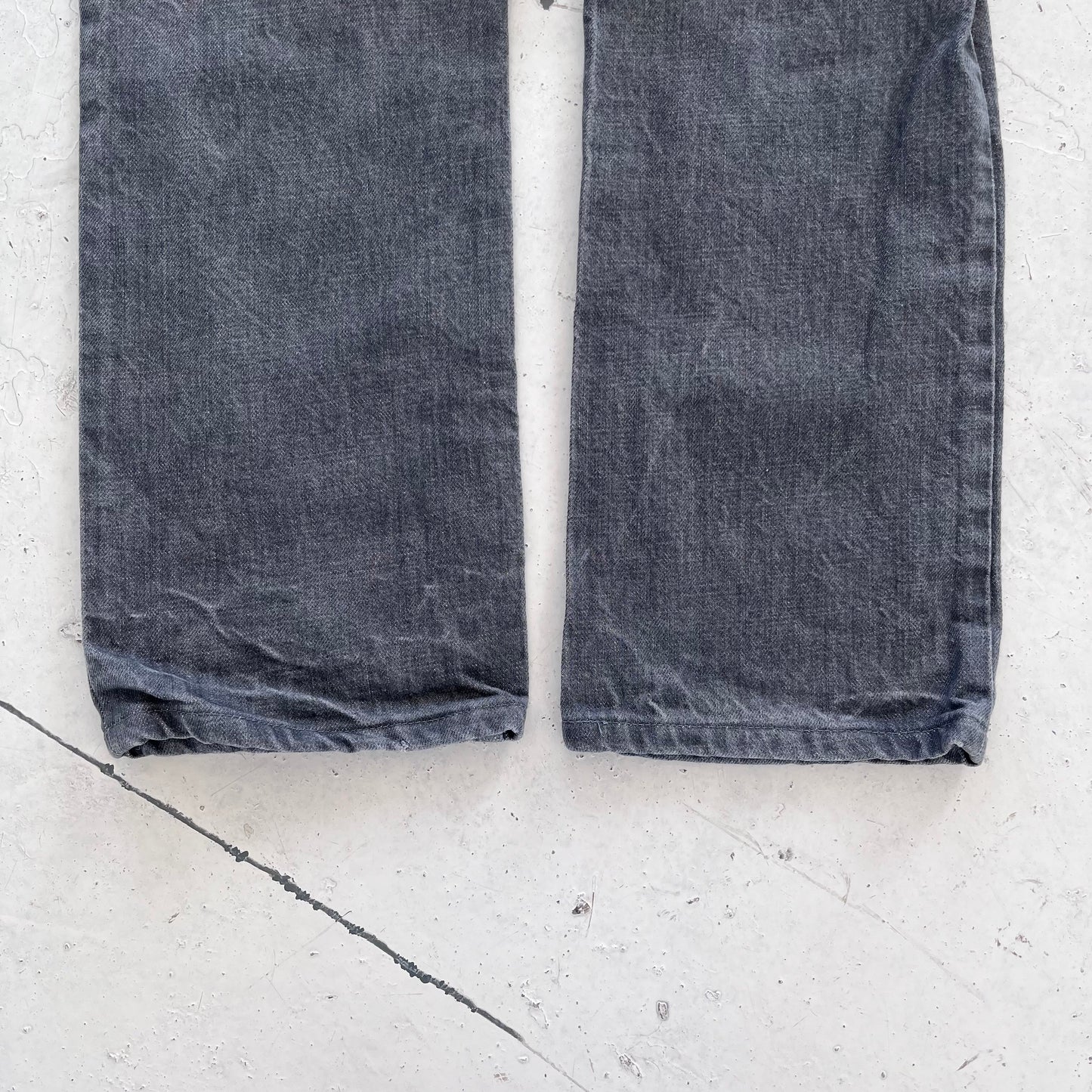1990s helmut lang grey bootcut denim
