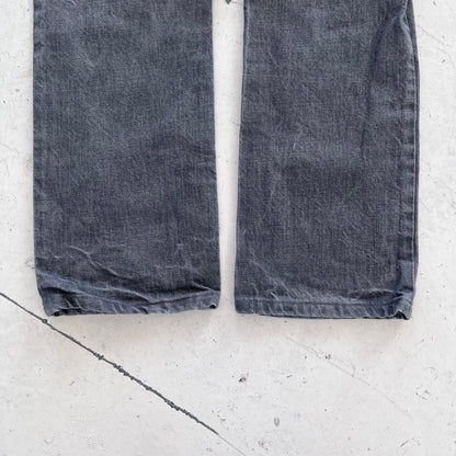 1990s helmut lang grey bootcut denim