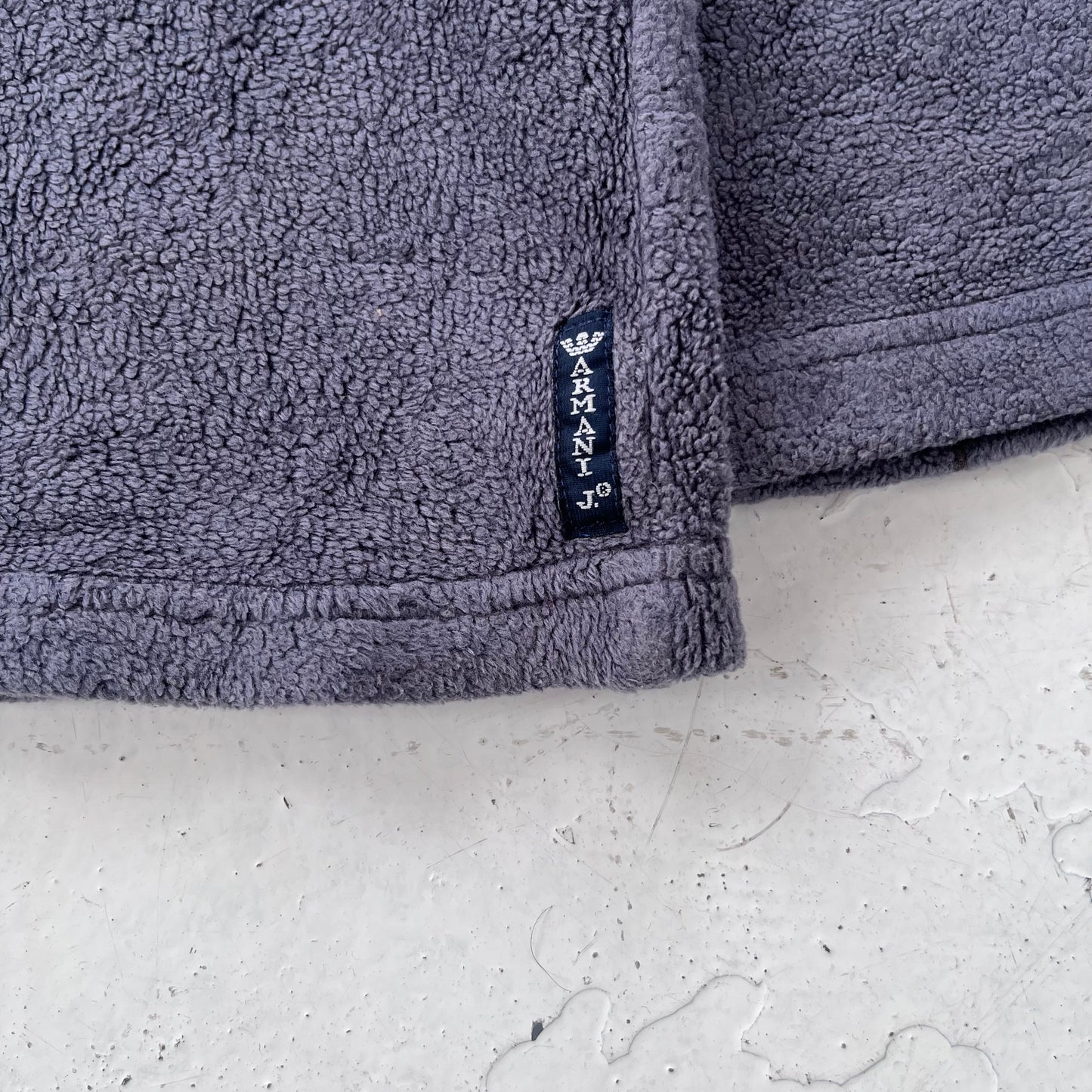 1990s armani jeans neck zip fleece