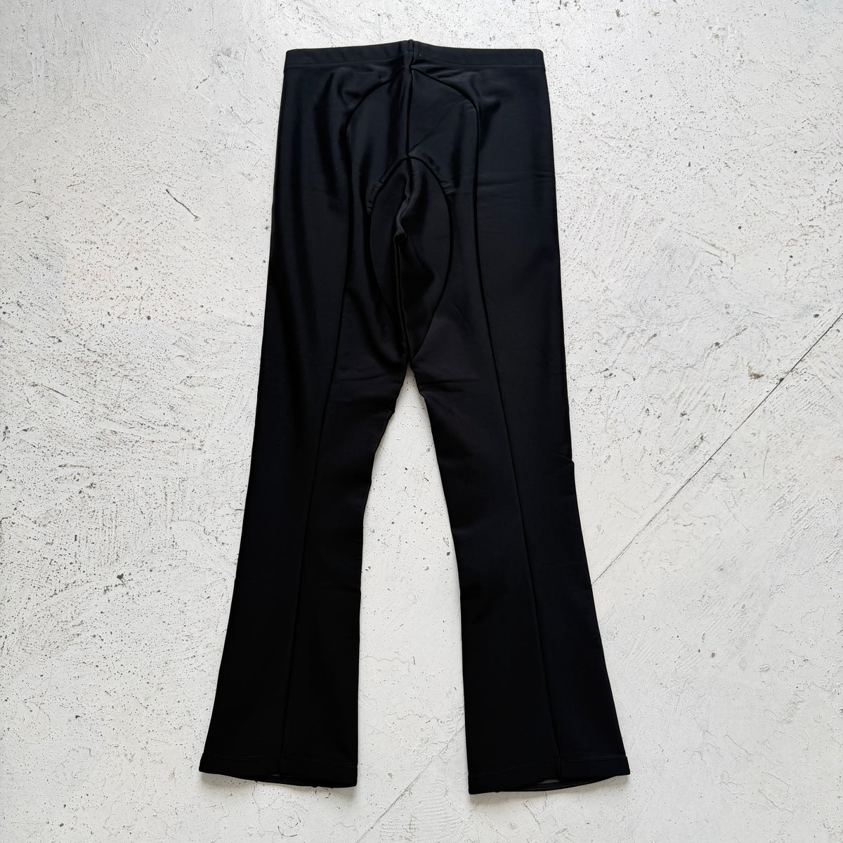 2000s prada sport neoprene panelled flared trousers
