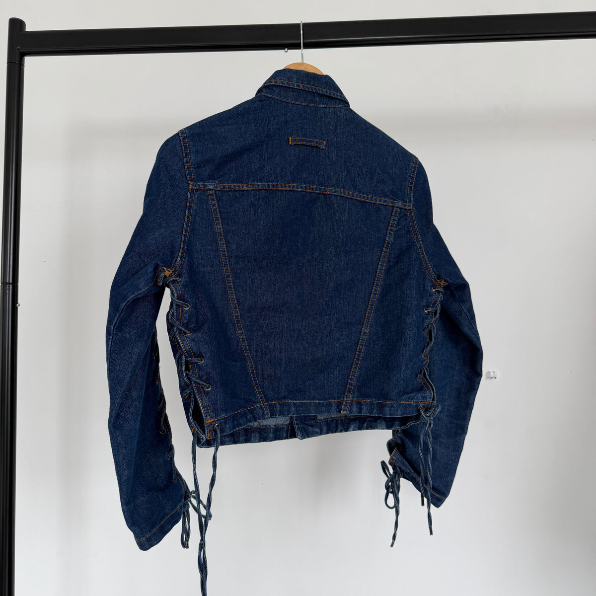 1990s jean paul gaultier corset denim jacket