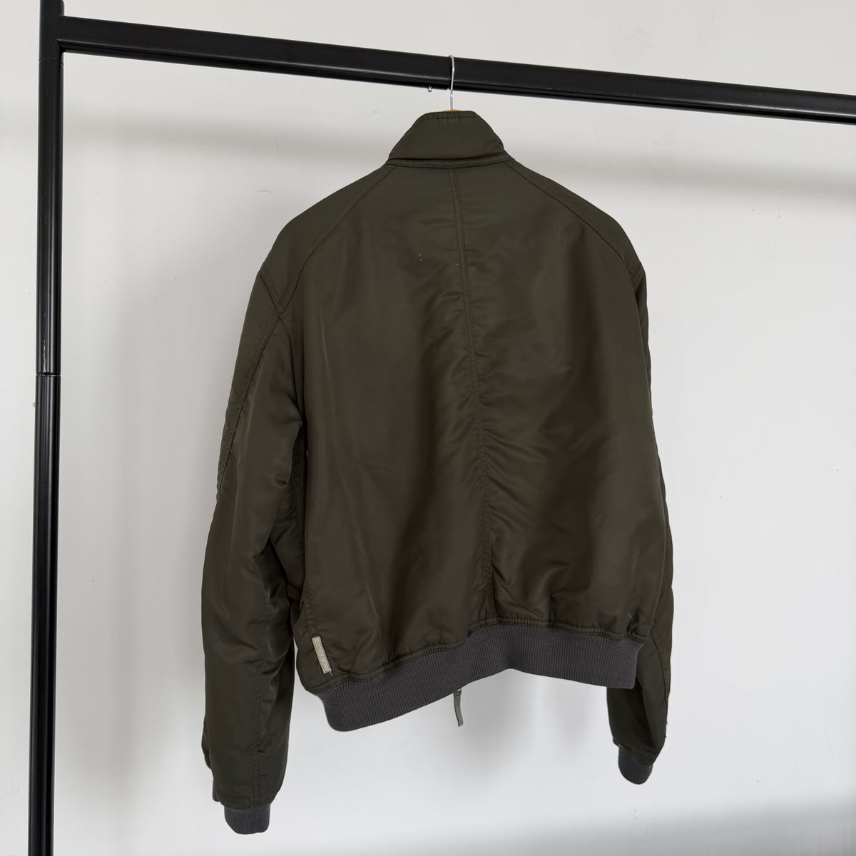 2000s armani jeans technical collared bomber jacket