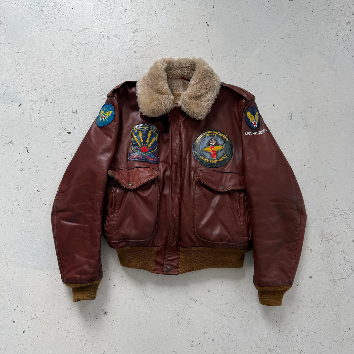 1960s schott hells angels leather souvenir flight jacket