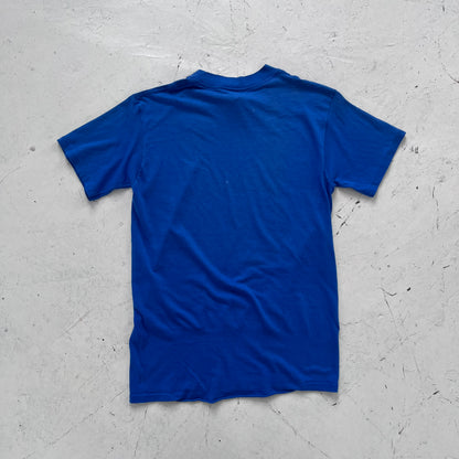 1980s blue graphic tee