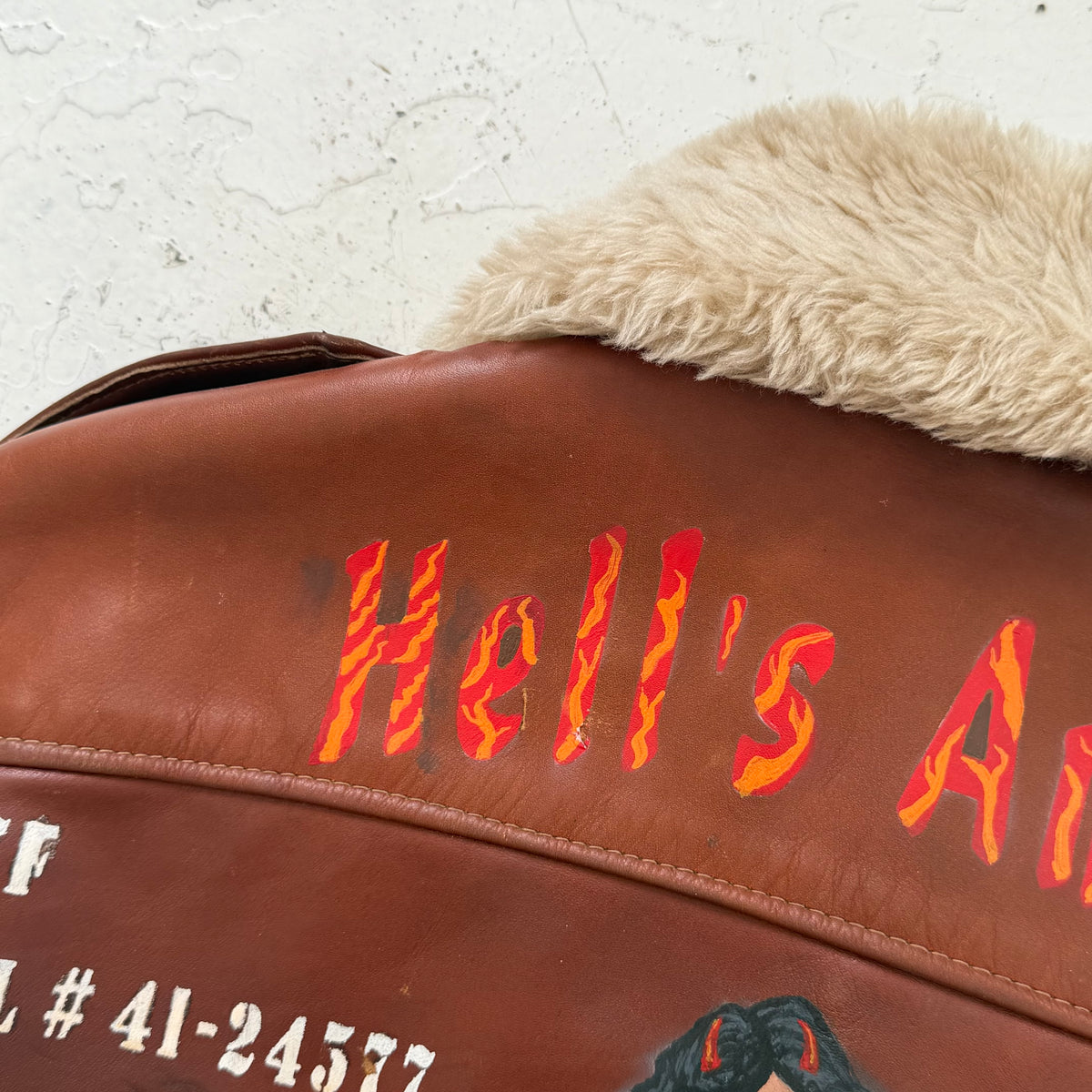 1960s schott hells angels leather souvenir flight jacket