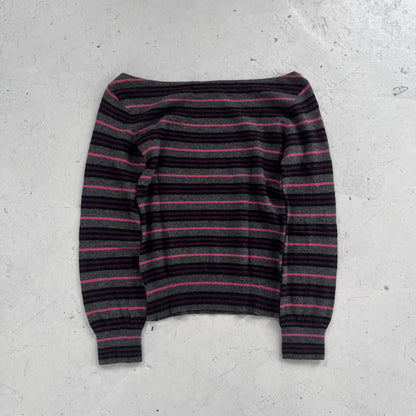 2000s burberry blue label striped knit
