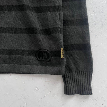 2000s armani jeans striped knit