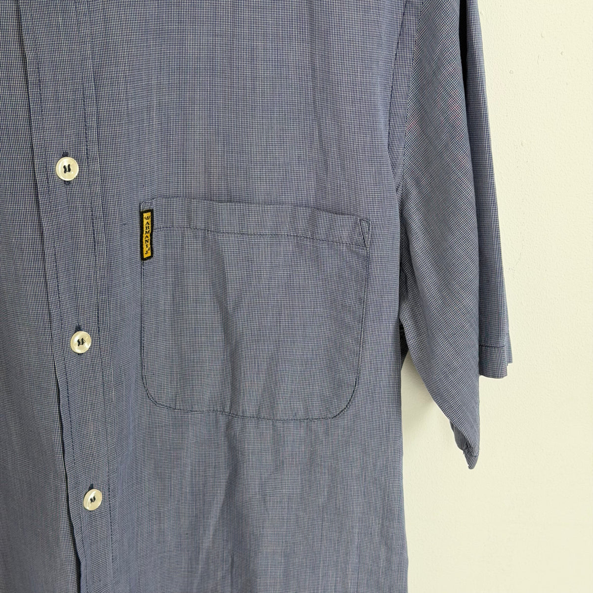 1990s armani jeans short sleeve button up shirt