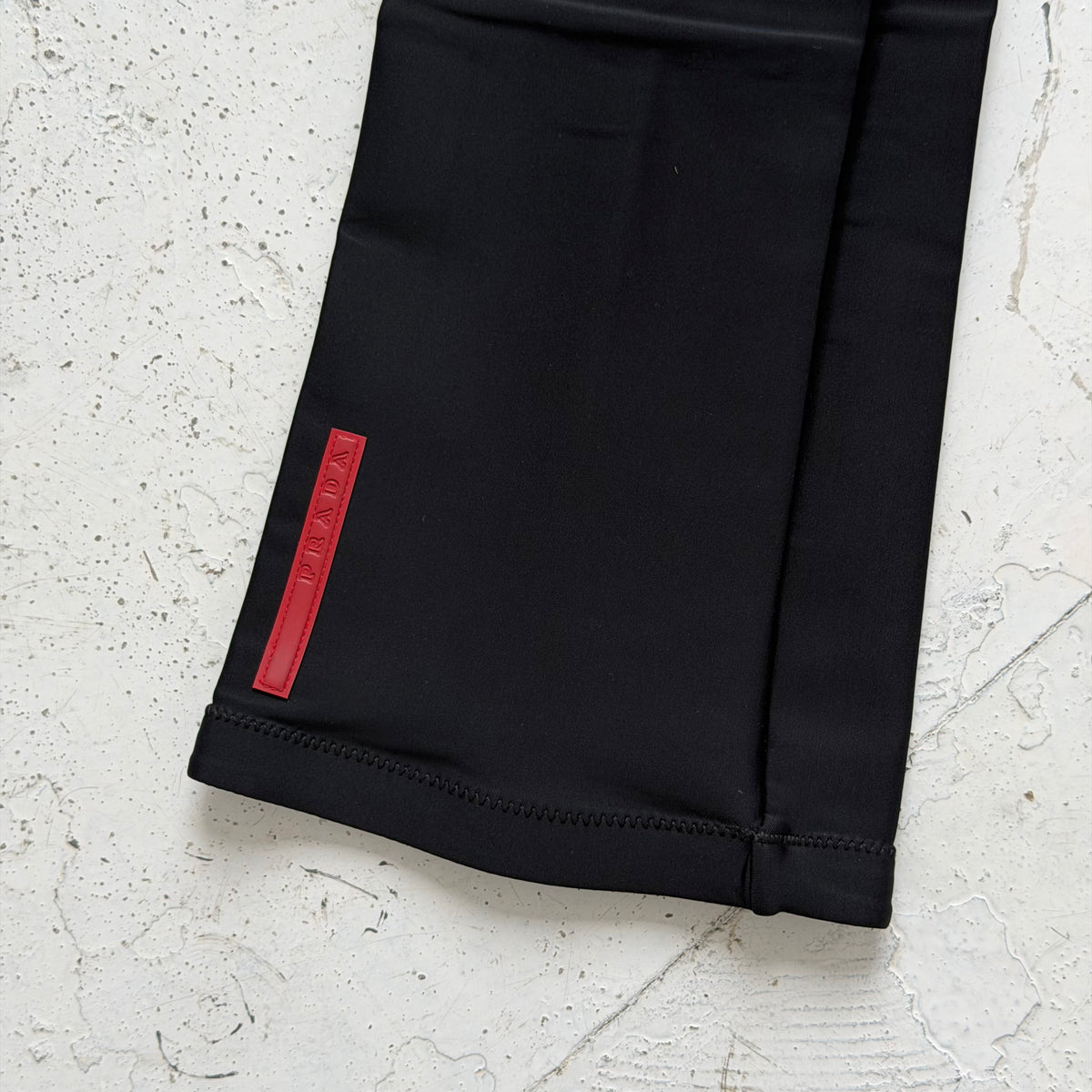2000s prada sport neoprene panelled flared trousers