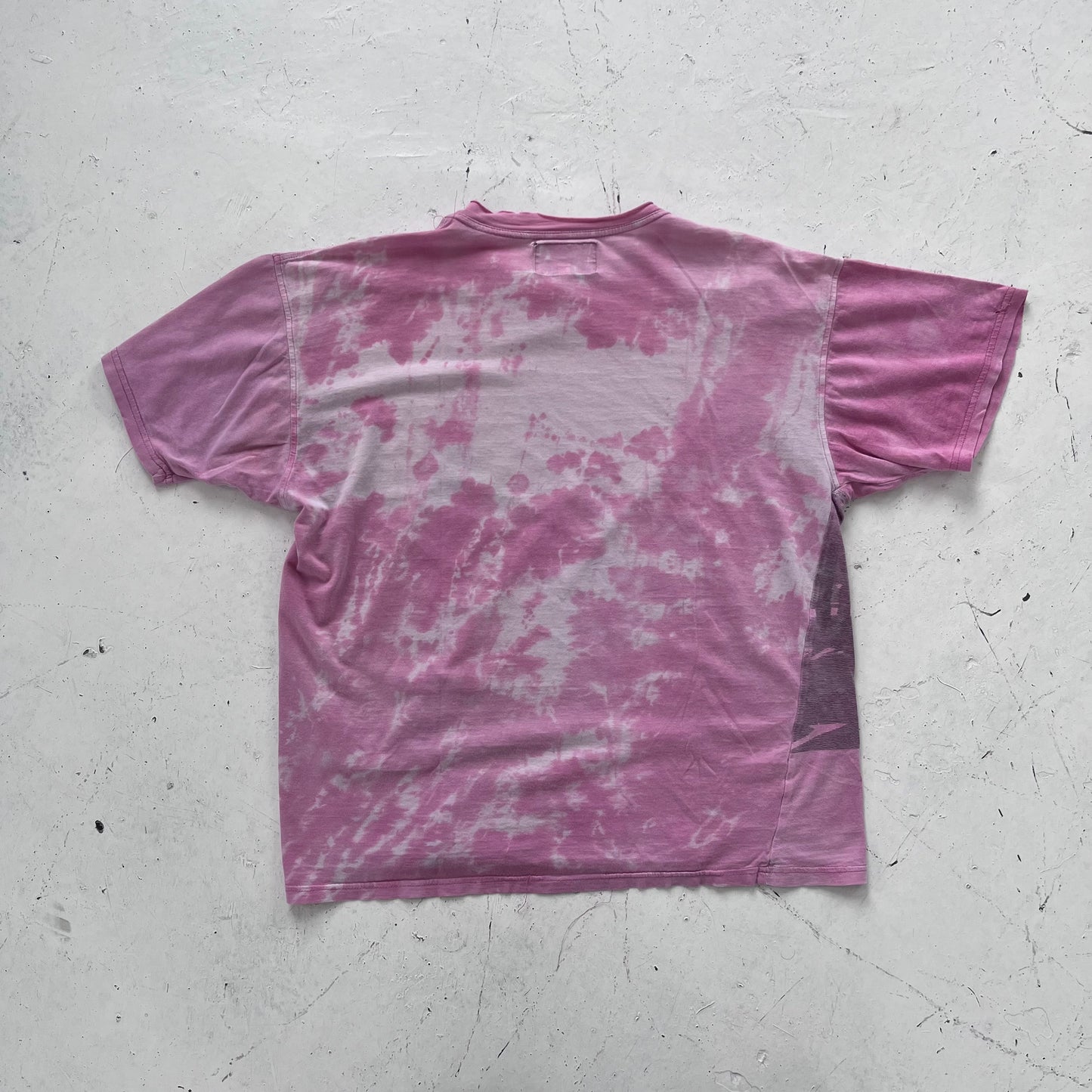 1980s thrashed armani jeans pink tee