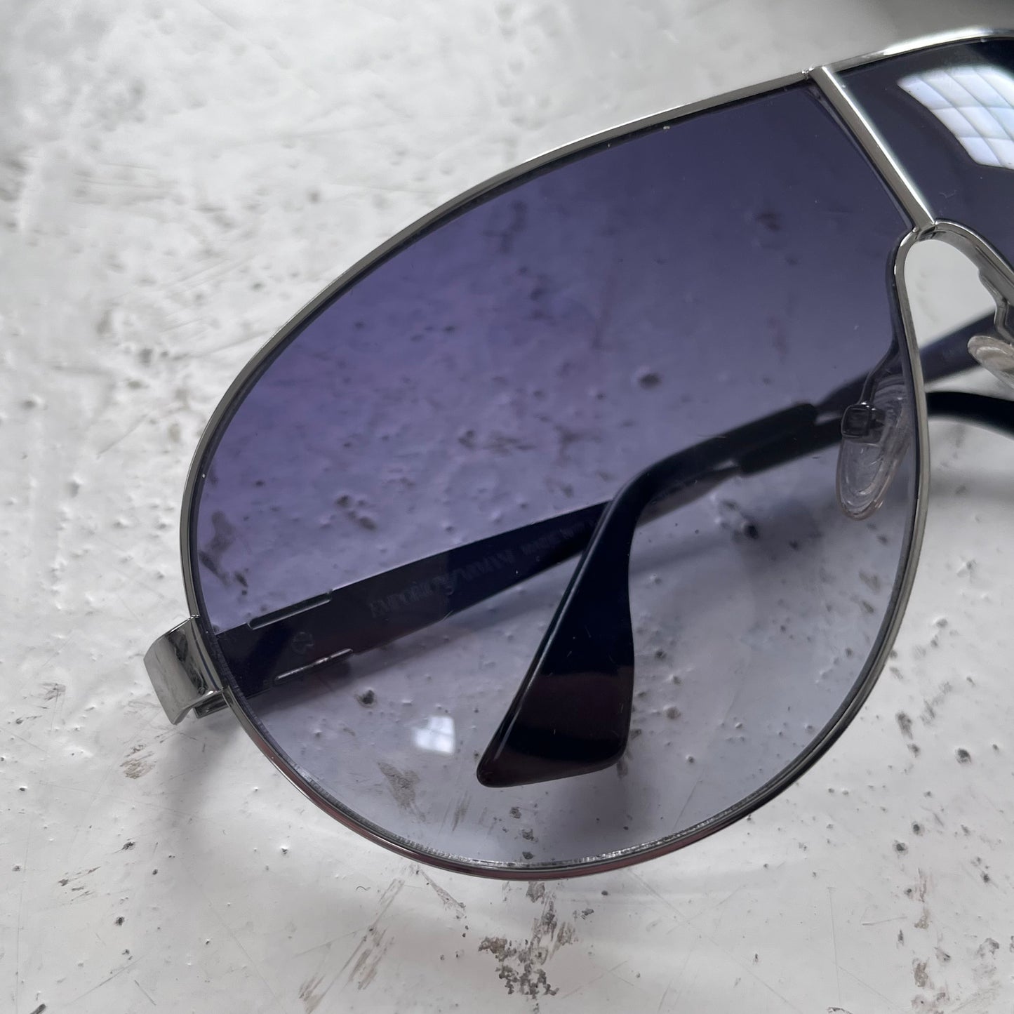 2000s emporio armani violet/silver sunglasses