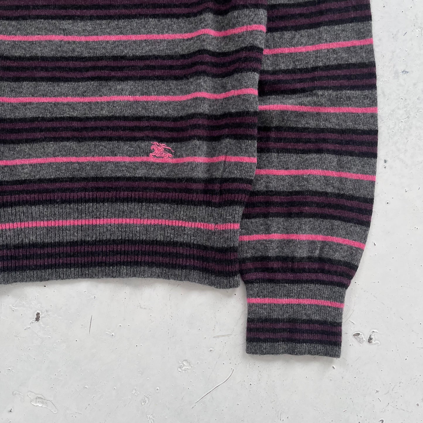 2000s burberry blue label striped knit