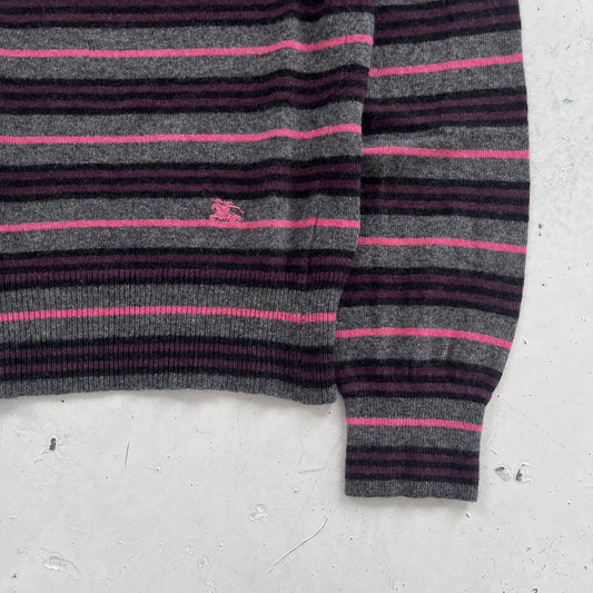 2000s burberry blue label striped knit