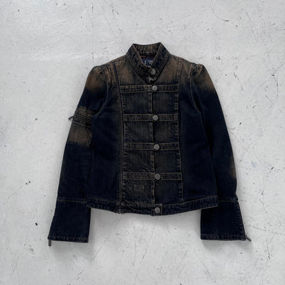2000s armani jeans napoleon denim jacket
